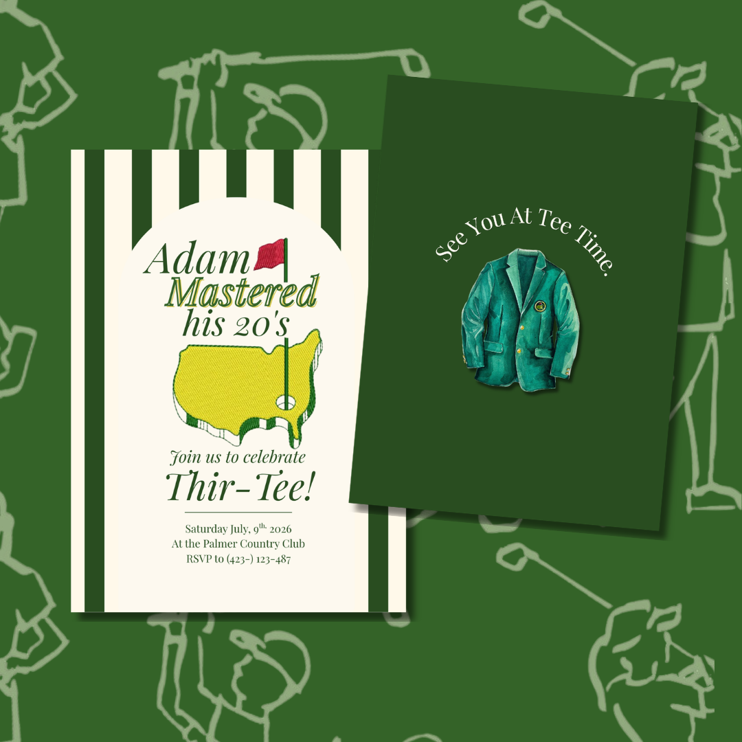 Masters Golf Themed Digital Invitation Template
