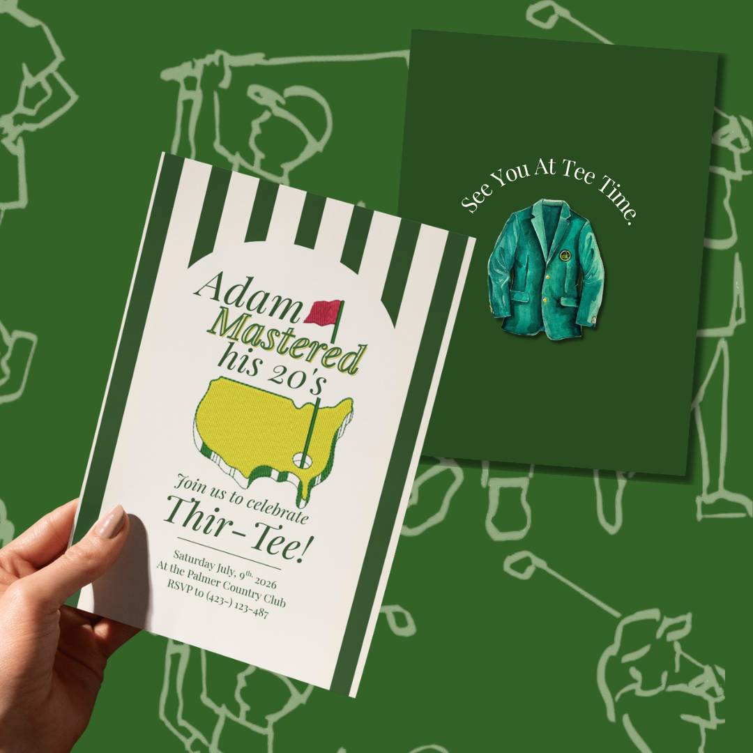 Masters Golf Themed Digital Invitation Template