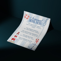 Seaside Nautical Custom Printed Drink Menu