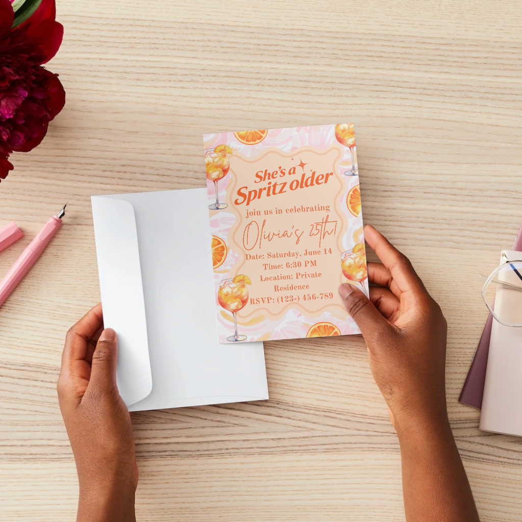 Spritz Themed Personalized Digital Invitation Template