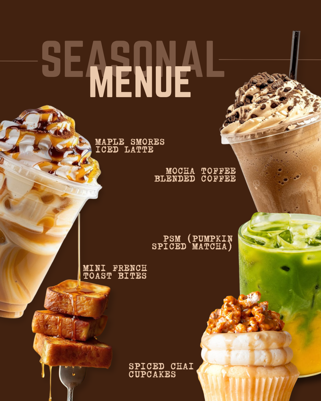 Coffee Shop Instagram Templates | 5 Editable Canva Templates for Cafes and Coffee Shops | Seasonal Menu, Giveaway, Specials, Meal Deal | Digital Download
